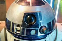 A close up of R2-D2 from Star Wars.